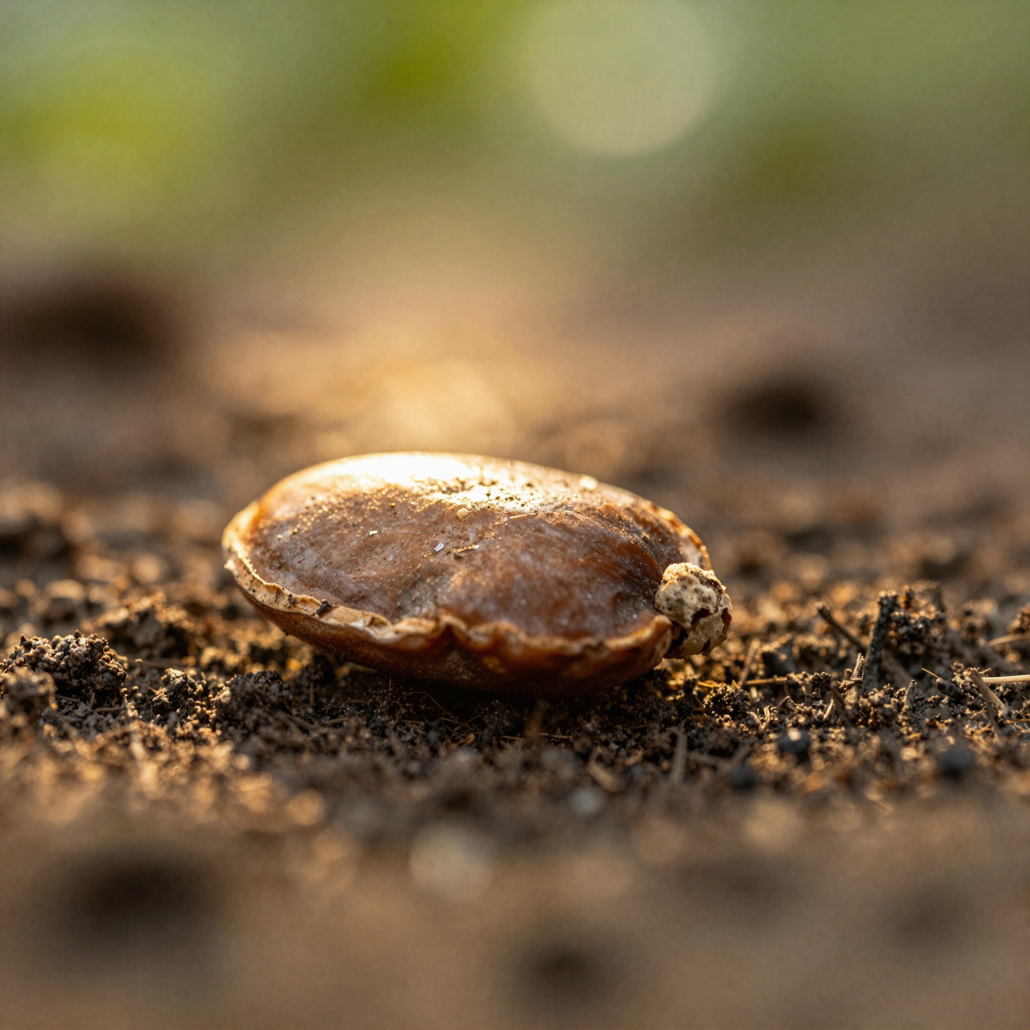 A seed in an open hand
